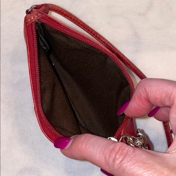 Red Gap Wristlet Zipper Wallet (VINTAGE) - Picture 7 of 8